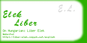 elek liber business card